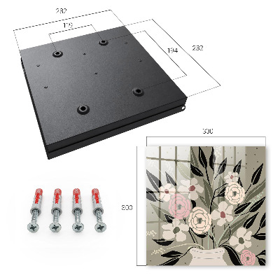 Schlüsselbox mit Blumenarrangement