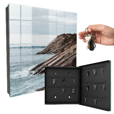 Schlüsselbox für die Wand mit Motiv Küstenlandschaft
