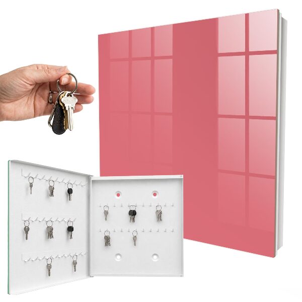Schlüsselbox für die Wand in Lachsfarben
