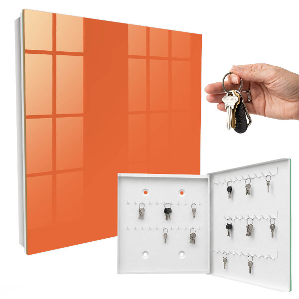 Schlüsselbox zur Wandmontage in kräftigem Orange
