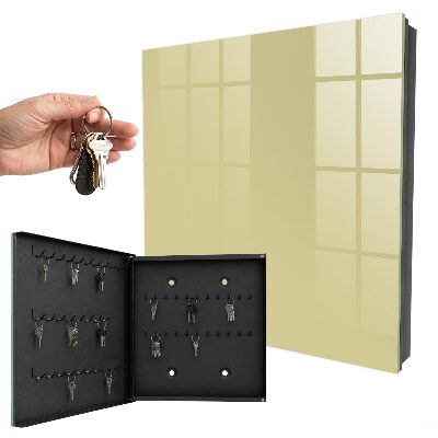 Schlüsselbox für die Wand in Pastellgelb