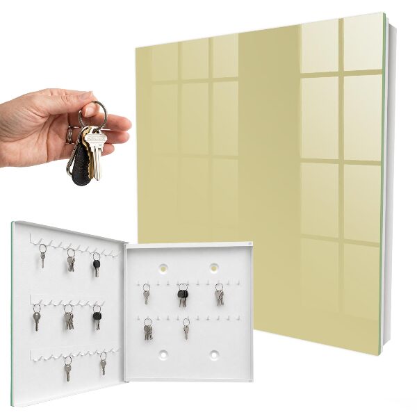 Schlüsselbox für die Wand in Pastellgelb