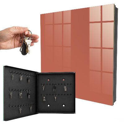 Schlüsselbox für die Wandmontage in Ziegelfarbe