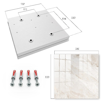 Schlüsselbox für die Wand in neutralem Marmor-Design