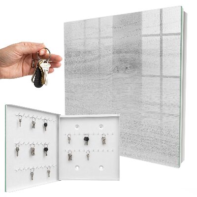 Schlüsselbox für die Wand in Holzmuster-Optik