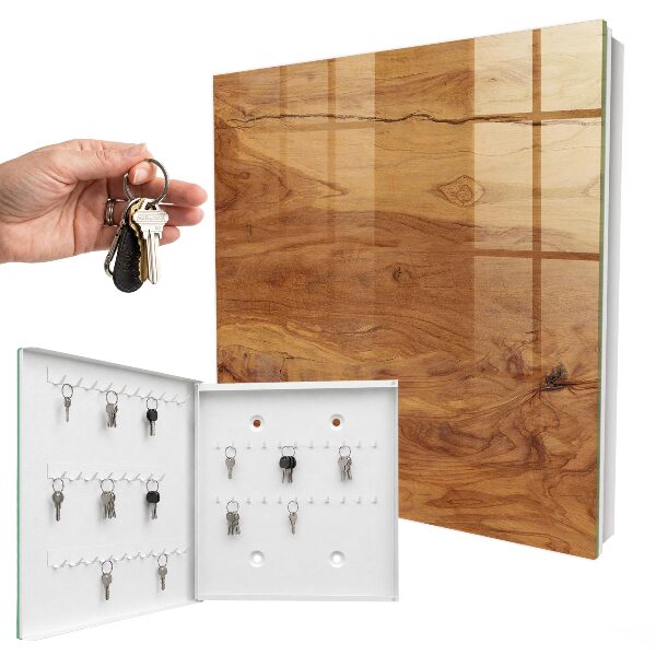 Schlüsselbox für die Wand mit Holzstruktur