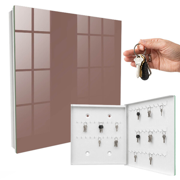 Schlüsselbox für die Wand in Pastellbraun