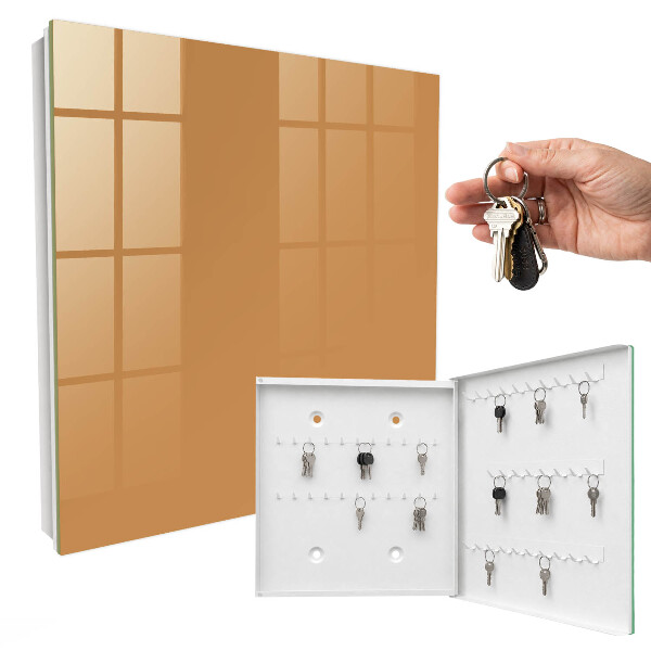 Wandschlüsselbox in mattem Orange