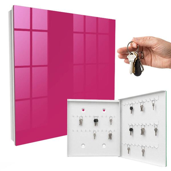 Schlüsselbox zur Wandmontage in intensivem Rosa