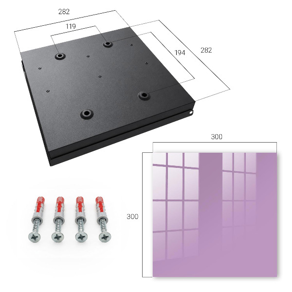 Schlüsselbox für die Wand in Hellviolett