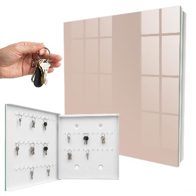 Schlüsselbox in Beige-Rosa