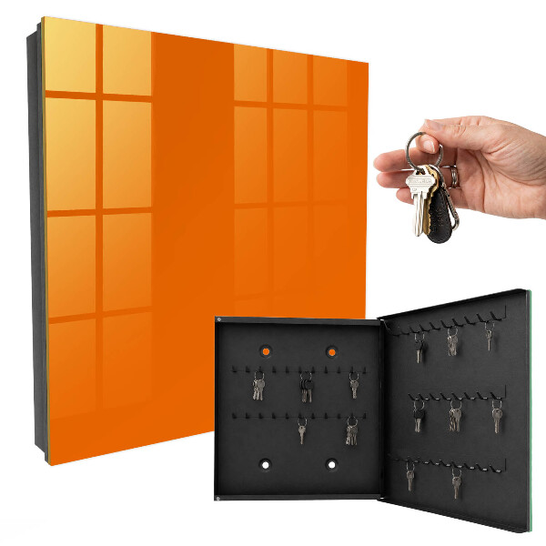 Schlüsselbox zur Wandmontage in kräftigem Orange