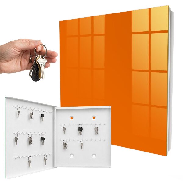 Schlüsselbox zur Wandmontage in kräftigem Orange
