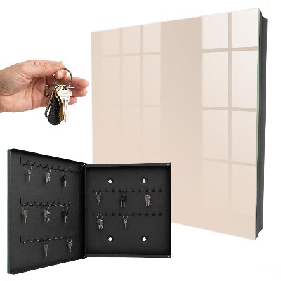 Schlüsselbox für die Wand in warmem Beige