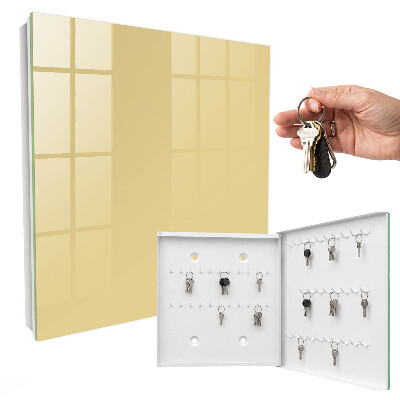 Schlüsselbox in Beige-Gelb