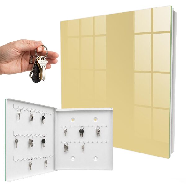Schlüsselbox in Beige-Gelb
