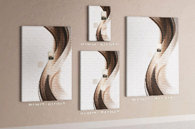 Bedruckte Korkplatte mit eleganten Wellen in Brauntönen
