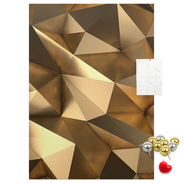 Kork-Pinnwand mit geometrischem Muster in Brauntönen