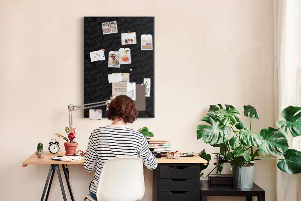 Pinnwand schwarze Tafel im minimalistischen Design