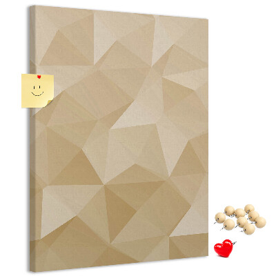 Pinnwand mit geometrischem Muster in Beige- und Brauntönen