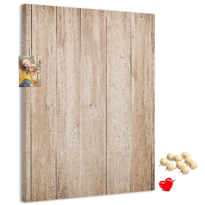 Bedruckte Korkplatte mit Motiv von natürlichen Holzbrettern