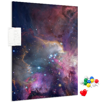 Kork Pinnwand mit Motiv kosmischer Nebel voller Sterne