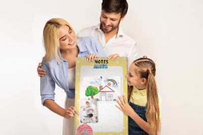 Kork-Pinnwand Notizbuch mit Herzen und einer Tasse