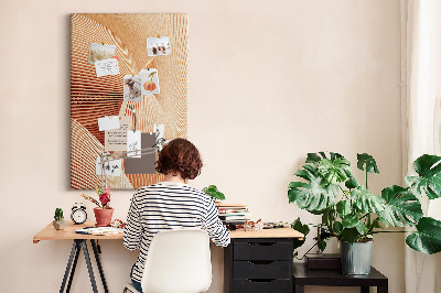 Kork-Pinnwand Wellen und Kurven in Beigetönen