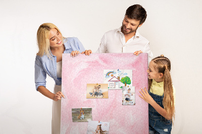 Bedruckte Korkplatte mit Motiv zarte rosa Federn
