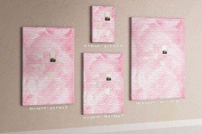 Bedruckte Korkplatte mit Motiv zarte rosa Federn