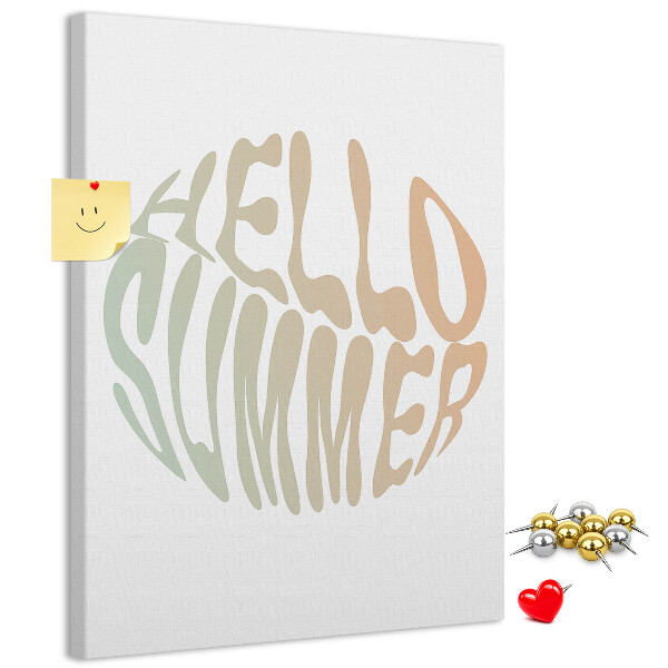 Pinnwand ein sommerliches Retro-Willkommen