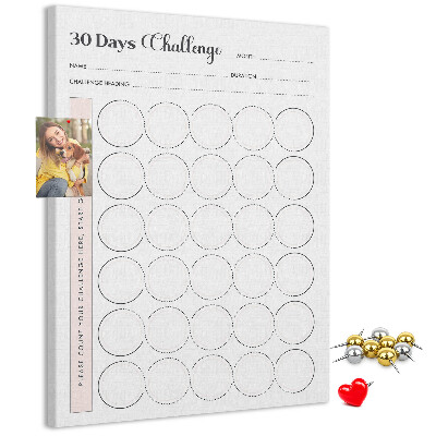 Pinnwand 30-Tage-Kreis-Challenge-Plan