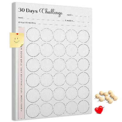Pinnwand 30-Tage-Kreis-Challenge-Plan