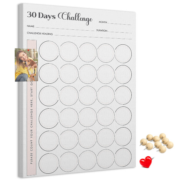 Pinnwand 30-Tage-Kreis-Challenge-Plan