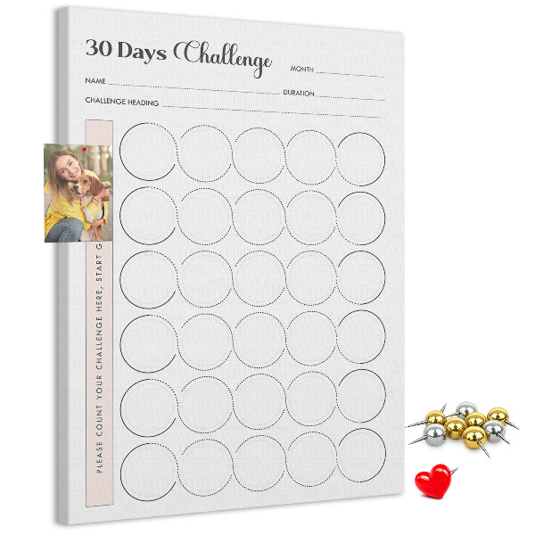 Pinnwand 30-Tage-Kreis-Challenge-Plan
