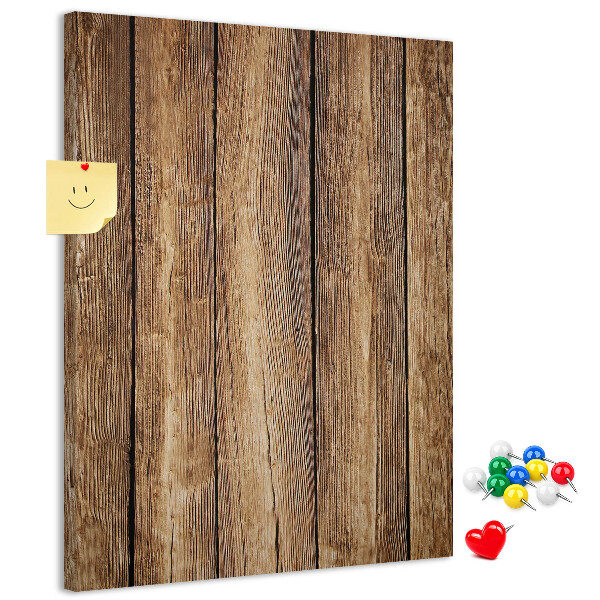 Kork-Pinnwand mit natürlicher Holzstruktur