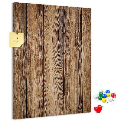 Kork-Pinnwand mit natürlicher Holzstruktur