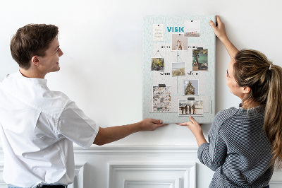 Bedruckte Korkplatte Visionboard mit vier Zielkategorien