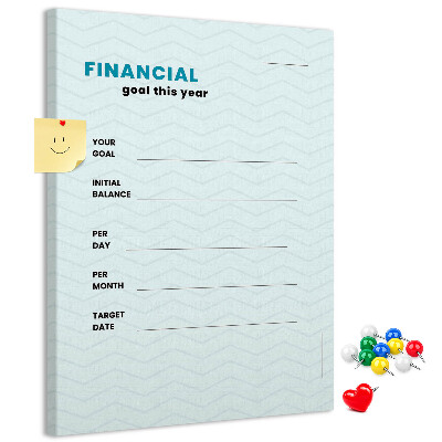 Pinnwand zur Planung finanzieller Ziele