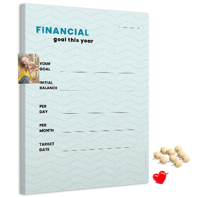 Pinnwand zur Planung finanzieller Ziele
