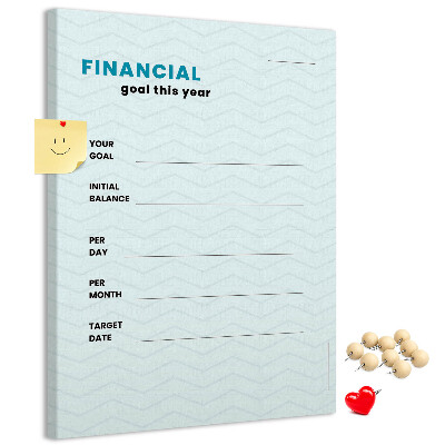 Pinnwand zur Planung finanzieller Ziele