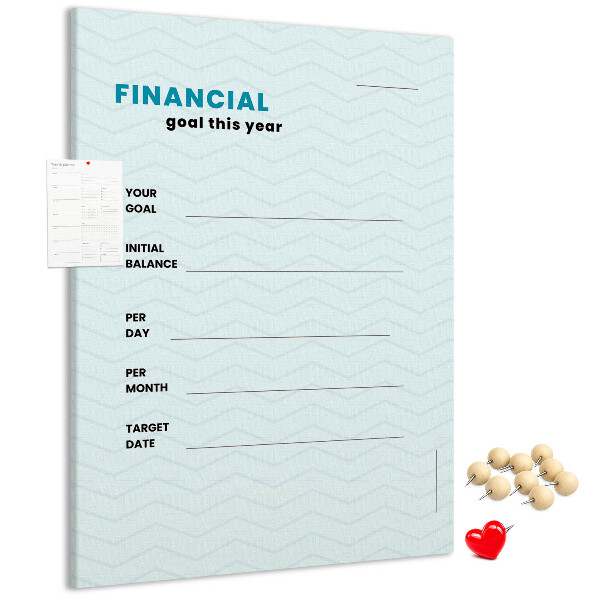 Pinnwand zur Planung finanzieller Ziele