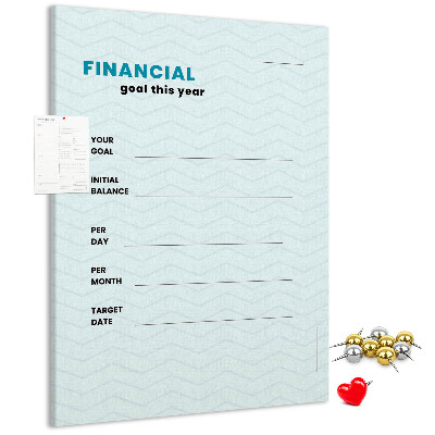 Pinnwand zur Planung finanzieller Ziele
