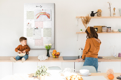 Bedruckte Korkplatte Jahresplaner im minimalistischen Design