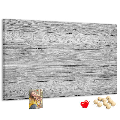 Bilder mit Korkrückwand Holzstruktur in Grautönen