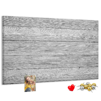 Bilder mit Korkrückwand Holzstruktur in Grautönen