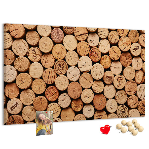 Korktafel aus Naturkork in verschiedenen Farbtönen