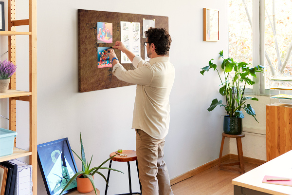 Kork-Weltkarte mit Ländernamen