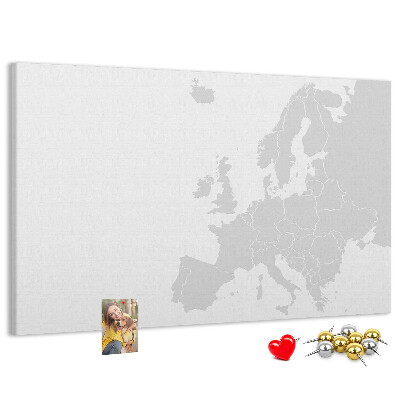 Korktafel Karte von Europa zur Markierung von Standorten