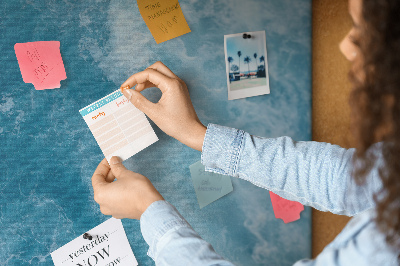 Kork-Pinnwand mit Motiv Das tiefe Blau der Meereswellen und des Schaums